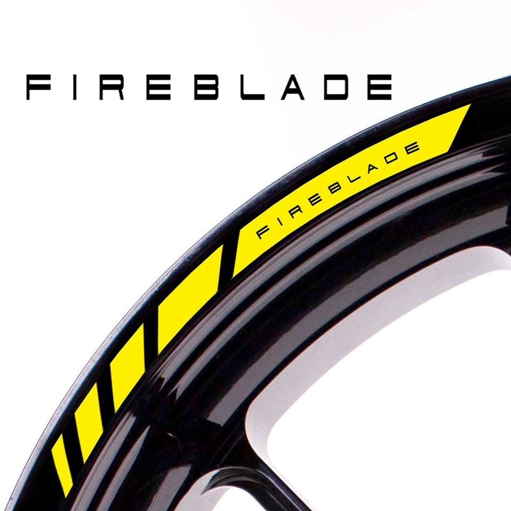 Fit Honda FIREBLADE Logo Stripes Wheel Rim Edge Sticker - MC Motoparts