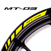 Fit Yamaha MT-03 Logo Stripes Wheel Rim Edge Sticker - MC Motoparts