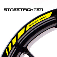 Fit Ducati STREETFIGHTER Logo Stripes Wheel Rim Edge Sticker - MC Motoparts