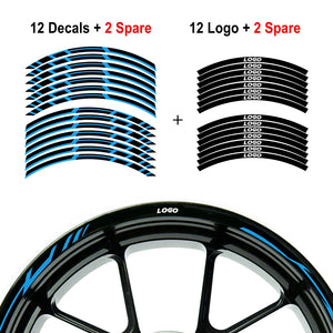 Fit DUCATI MONSTER Logo Stripes Wheel Rim Skin Sticker - MC Motoparts