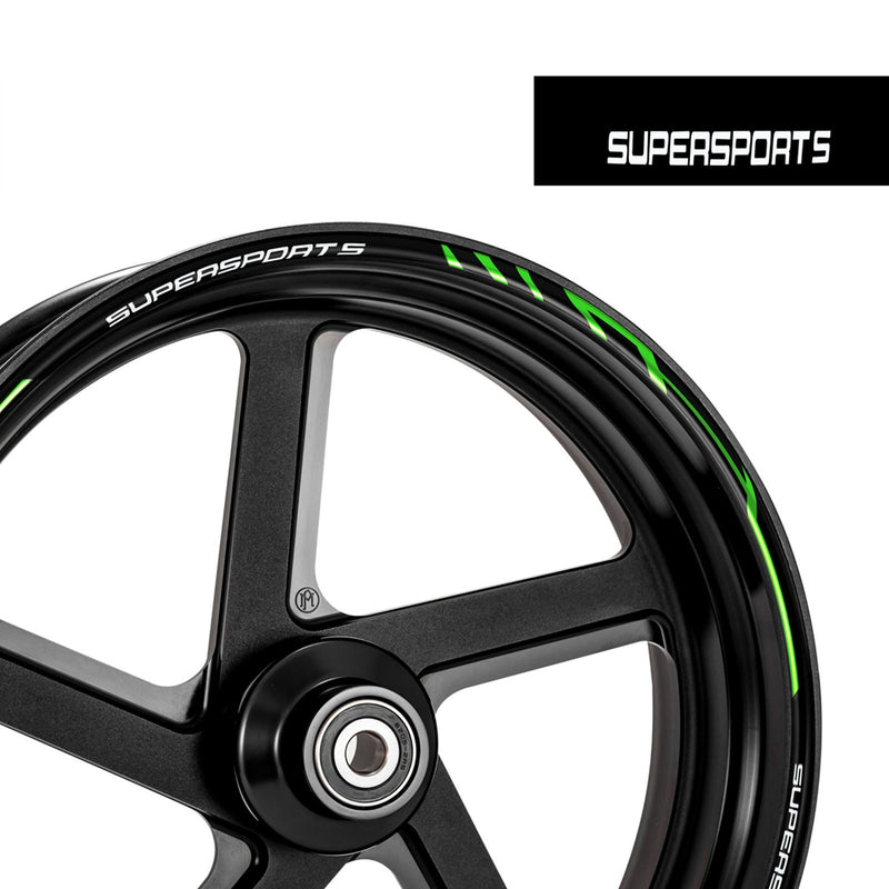 Fit DUCATI SUPERSPORTS Logo Stripes Wheel Rim Skin Sticker - MC Motoparts
