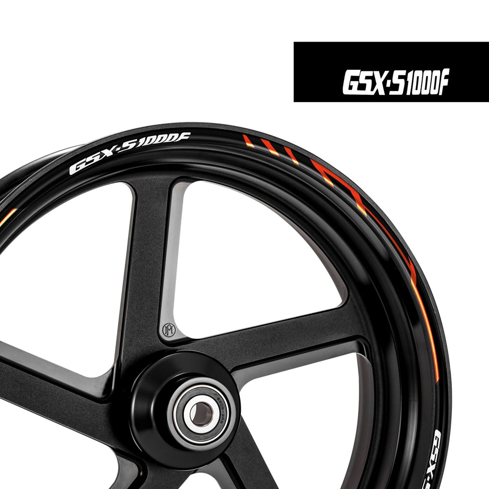 Fit SUZUKI GSX-S1000F Logo Stripes Wheel Rim Skin Sticker - MC Motoparts