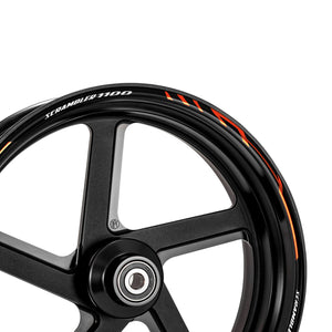 Fit Ducati SCRAMBLER 1100 Logo Stripes Wheel Rim Skin Sticker - MC Motoparts