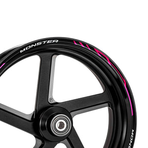 Fit Ducati MONSTER Logo Stripes Wheel Rim Skin Sticker - MC Motoparts