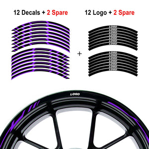 Fit DUCATI STREETFIGHTER Logo Stripes Wheel Rim Skin Sticker - MC Motoparts