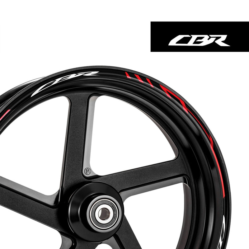Fit HONDA CBR Logo Stripes Wheel Rim Skin Sticker - MC Motoparts