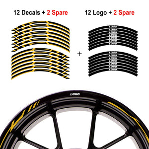 Fit HONDA CBF650 Logo Stripes Wheel Rim Skin Sticker - MC Motoparts