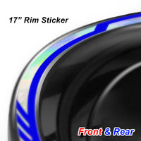 Fits 17'' Rim Chrome Holographic Wheel Stickers J05 Rim Skin Decal Strip