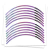 Purple Chrome Holographic Wheel Stickers J08 Rim Skin Decal Strip