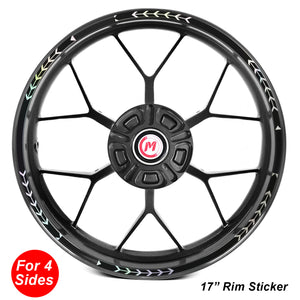 Fits 17'' Rim Rainbow Holographic Wheel Stickers J10 Rim Skin Decal Strip