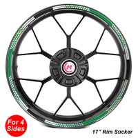 Fits 17'' Rim Silver Holographic Wheel Stickers J13 Rim Skin Decal Strip