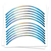 Fits 17'' Rim Rainbow Holographic Wheel Stickers J18 Rim Skin Decal Strip