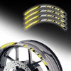 Reflective Strip Designer Pattern For 17'' Wheel Rim Skin Decal Set SH02 - MC Motoparts