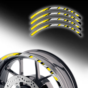 Reflective Strip Designer Pattern For 17'' Wheel Rim Skin Decal Set SH02 - MC Motoparts