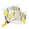 Reflective Strip Designer Yellow Pattern For 17'' Wheel Rim Skin Decal Set SH02