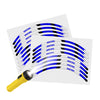 Reflective Strip Designer Blue Pattern For 17'' Wheel Rim Skin Decal Set SH05