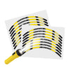Reflective Strip Designer Yellow Pattern For 17'' Wheel Rim Skin Decal Set SH06