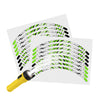Reflective Strip Designer Green Pattern For 17'' Wheel Rim Skin Decal Set SH11