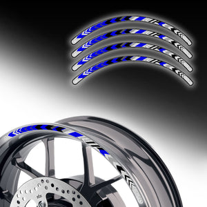 Reflective Strip Designer Pattern For 17'' Wheel Rim Skin Decal Set SH14 - MC Motoparts