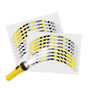 Reflective Strip Designer Yellow Pattern For 17'' Wheel Rim Skin Decal Set SH14