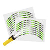 Reflective Strip Designer Green Pattern For 17'' Wheel Rim Skin Decal Set SH15
