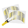 Reflective Strip Designer Yellow Pattern For 17'' Wheel Rim Skin Decal Set SH15