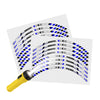 Reflective Strip Designer Blue Pattern For 17'' Wheel Rim Skin Decal Set SH16