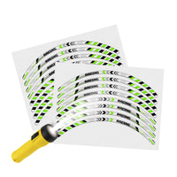Reflective Strip Designer Green Pattern For 17'' Wheel Rim Skin Decal Set SH16