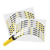 Reflective Strip Designer Yellow Pattern For 17'' Wheel Rim Skin Decal Set SH16
