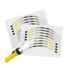 Reflective Strip Designer Yellow Pattern For 17'' Wheel Rim Skin Decal Set SH21