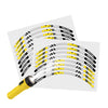Reflective Strip Designer Yellow Pattern For 17'' Wheel Rim Skin Decal Set SH26