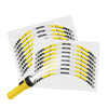 Reflective Strip Designer Yellow Pattern For 17'' Wheel Rim Skin Decal Set SH27