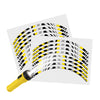 Reflective Strip Designer Yellow Pattern For 17'' Wheel Rim Skin Decal Set SH28