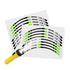 Reflective Strip Designer Green Pattern For 17'' Wheel Rim Skin Decal Set SH29